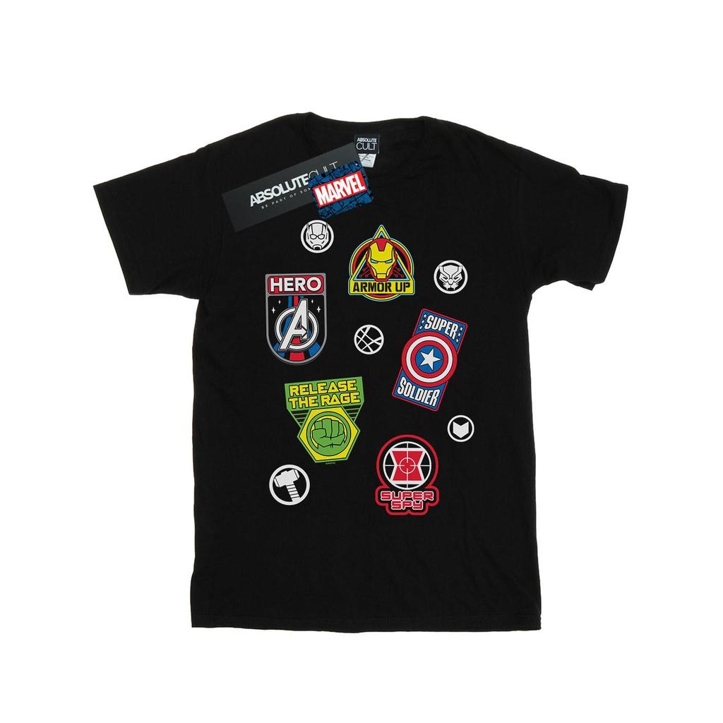 Marvel Mens Avengers Hero Badges T-Shirt