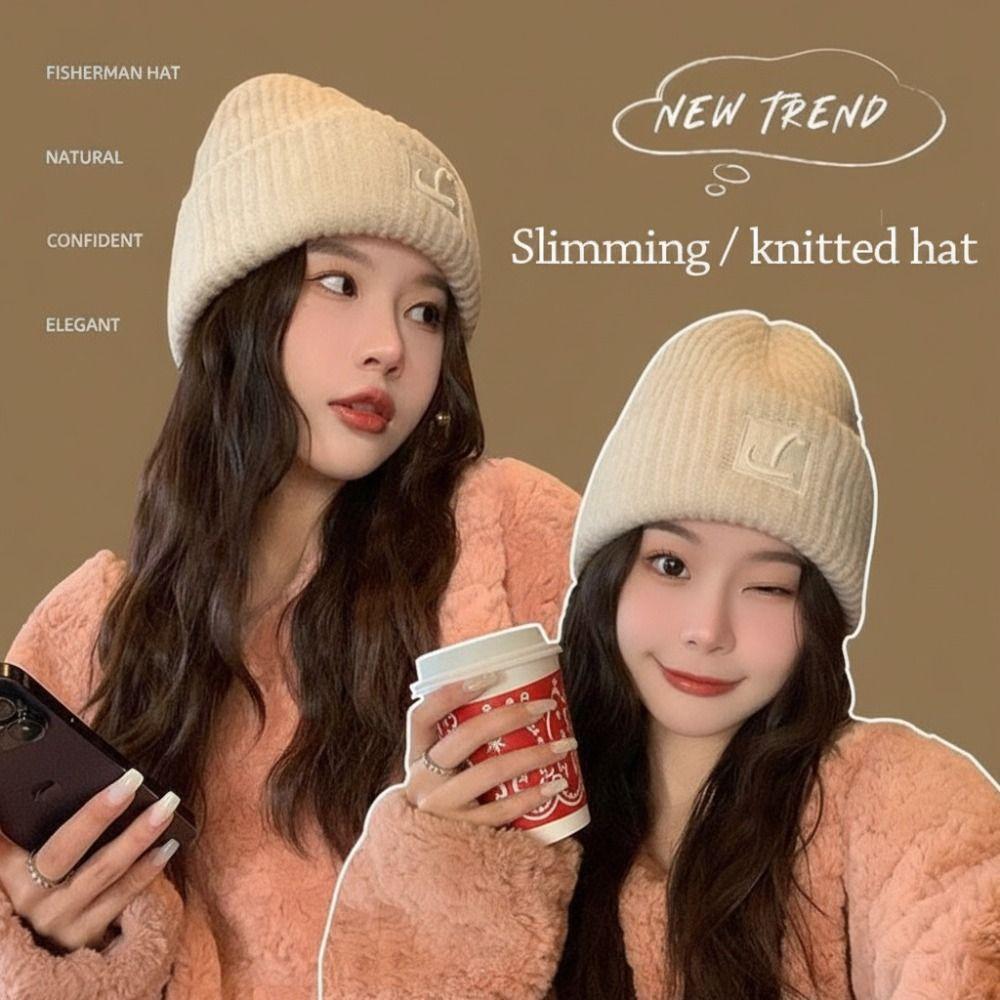 Windproof Beanies Knitted Ear Warmer Cap Casual Hip-hop Bonnet  Women