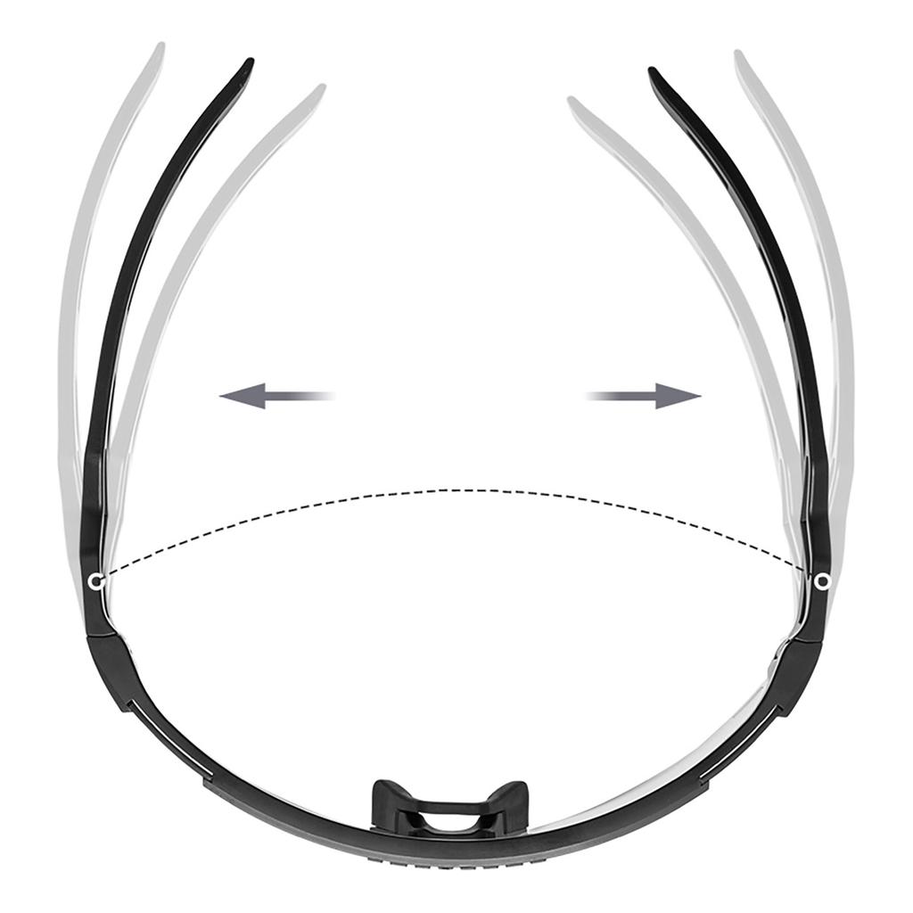 Photochromic cycling glasses with UV filter and prescription insert - black