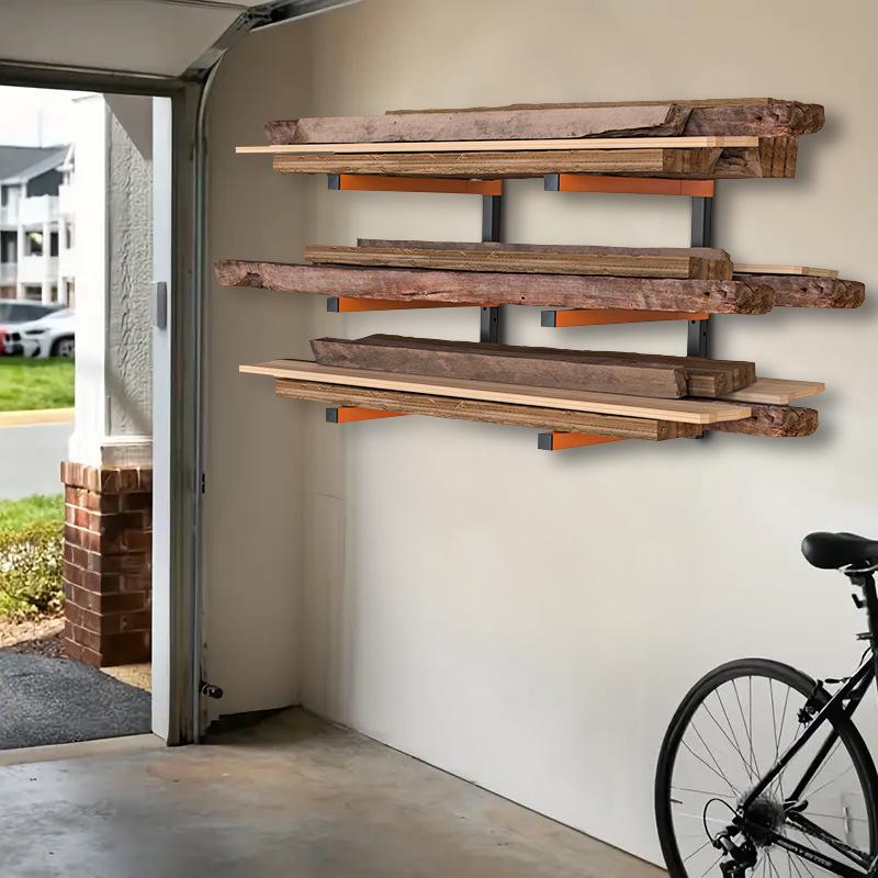 Настенная сверхпрочная складная дровница с многоярусными полками