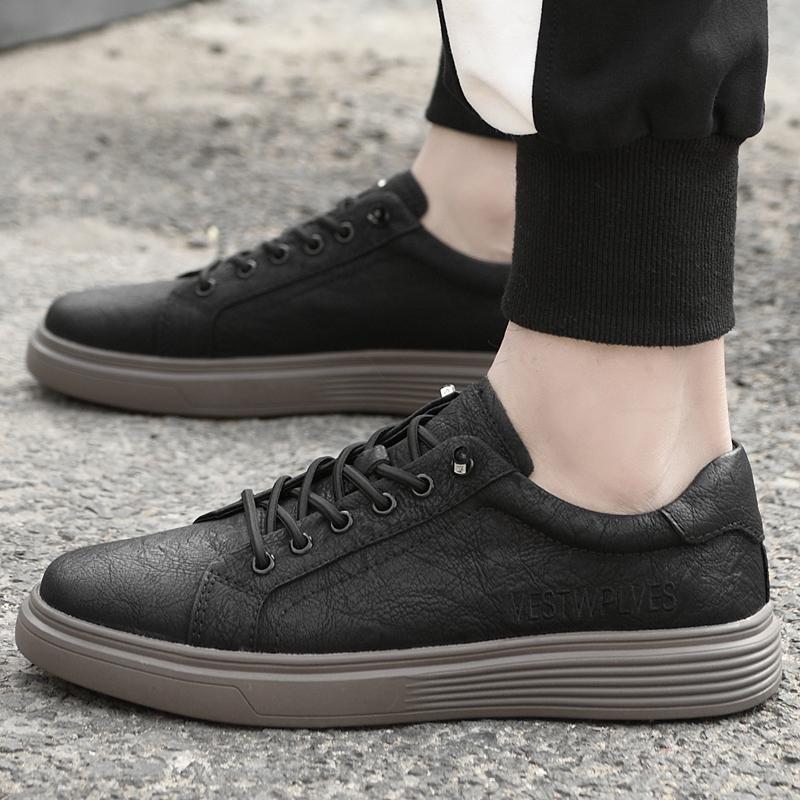 Модная Роскошная Кожаная Обувь Новая Эластичная Лента Спортивная Обувь для Открытого Воздуха Толстая Подошва Оксфорды Мужская Повседневная Обувь Модная Обувь для Пешего Туризма на Открытом Воздухе