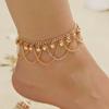 Женский браслет на лодыжку с колокольчиком, регулируемый дизайн, двухслойная цепочка на лодыжку, изысканная лодыжка