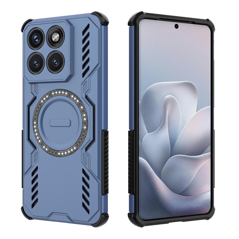 Прочный Бронированный Полый Чехол с Охлаждением для Moto Signature Edge 70 Pro Fusion+ 60 50 G67 G57 G47 G37 G17 Магнитная Крышка
