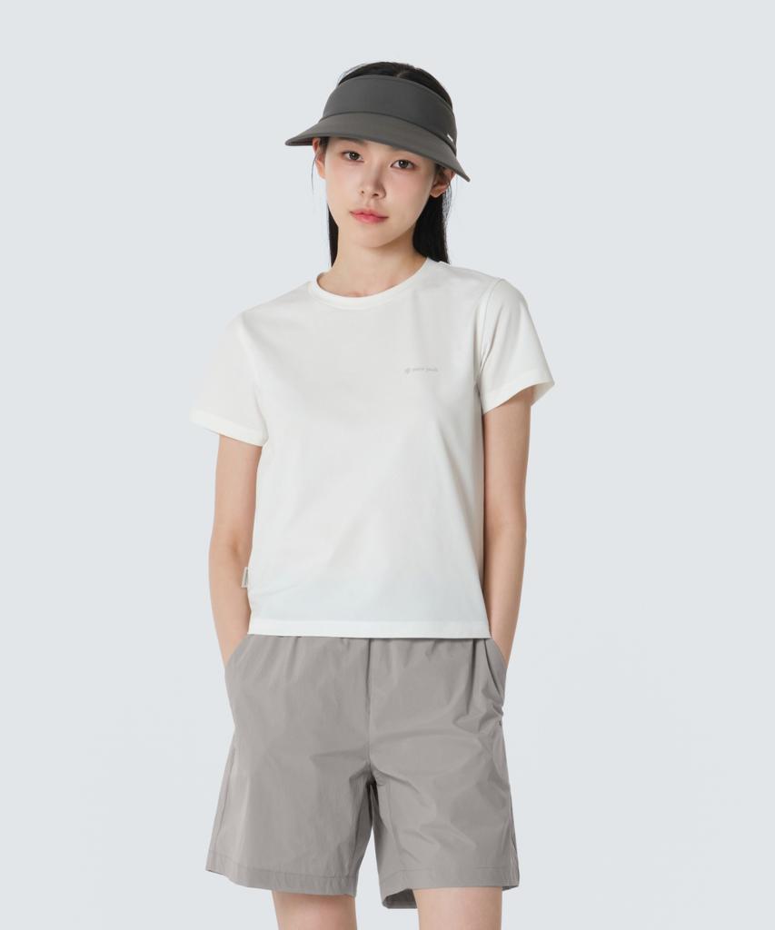 SNOWPEAK APPAREL Regen Quick Dry Women'S Slim Fit Short Sleeve T-Shirt (S26Mwtts51) Off White