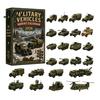 Holiday Countdown Toy 2026 Transportation Advent Calendar, 24-Day Acrylic Ornament Set with Vehicle Fun Christmas Activity Figures, Tree