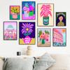Floral Multicolored Abstract Garden PLants Wall Art Canvas Painting Picture Posters and Prints Gallery Aisle Unique Home Decor
