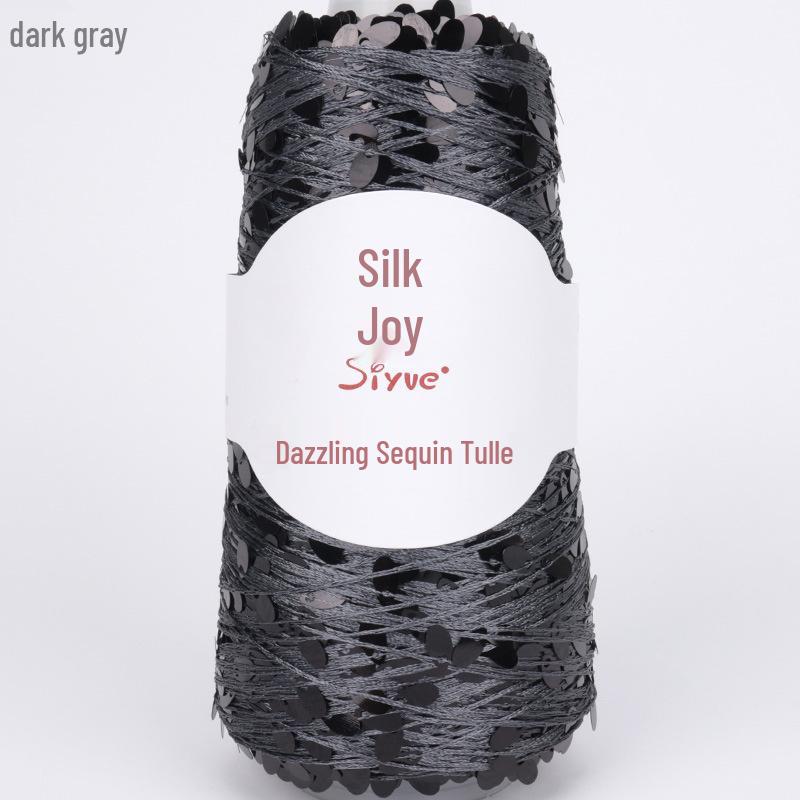 Siyue Silk Color Point Yarn: Dazzling Sequin Wool with Water Drop Sequins for DIY Hand Knitting