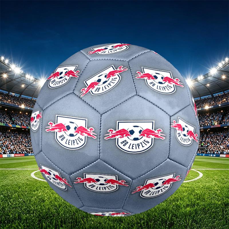 RB Leipzig Print Size 5 Soccer Ball, PU Wear Resistant Football for Match Training and Daily Practice, Birthday Gift for Soccer Fans