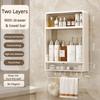 Bathroom Organizer Shelves Rack Punch-free Wall-mounted Bathroom Basin Cosmetic Toilet Wall Multi-layer Storage Accessory