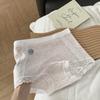 Female Spring and Autumn Pure Cotton Lace 10A Antibacterial Extended Crotch Wrap Hip Breathable Mid Waist Flat Angle Briefs