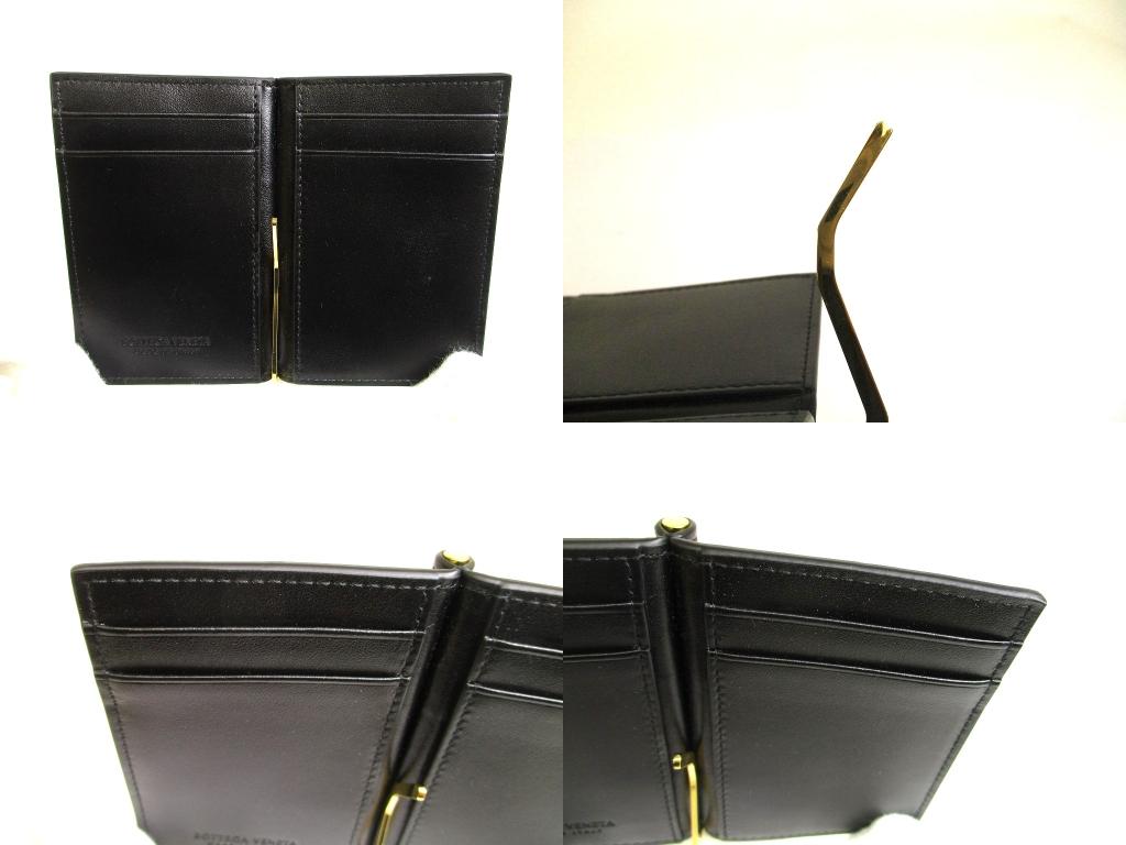 Оригинальный мужской кошелек BOTTEGA VENETA Cassette, черный, из кожи, складной, для купюр #a999 Открытая коробка