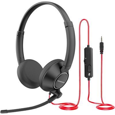 Наушники NUBWO WRHW05 с микрофоном для ПК и ноутбука, разъем 0,138 дюйма, рабочие наушники с кабелем, Zoom, конференц-связь с устройством, колл-центр