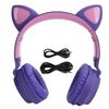 Наушники Cat Ear 3D со светодиодной подсветкой, беспроводные складные Bluetooth 5.0 гарнитуры с микрофоном