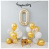 [Магазин воздушных шаров] День рождения Воздушный шар с цифрой Шампанское Золото День рождения Празднование Беременности Роды Выписка Новорожденный Baby Shower Празднование Детское фото (0 Г