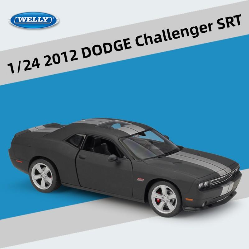 Welly 1/24 DODGE 2012 Challenger SRT Модель спортивного автомобиля из сплава Литые металлические транспортные средства Модель автомобиля высокой симуляции Игрушки для детей Подарок