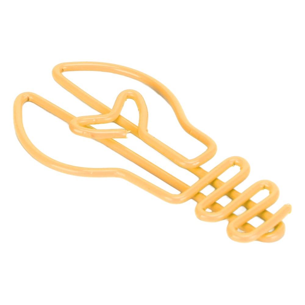 100pcs Plastic-coated Metal Cute Paper Clips Yellow/Pink Office Paper Clips Wedding Decoration