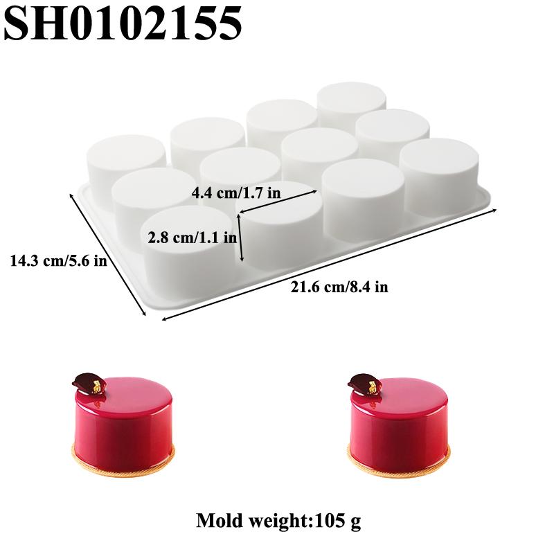 Cake Baking Tools Cylindrical Shape French Mousse Moulds Silicone Cake Molds Dessert Bakeware Food Grade Kitchen Baking Utensils