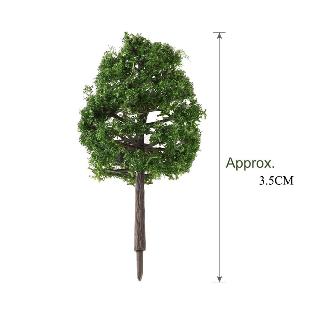 80 шт. 3,5 см Модельные деревья масштаба HO OO для железнодорожной макетной железной дороги, диорама для пейзажа варгейма