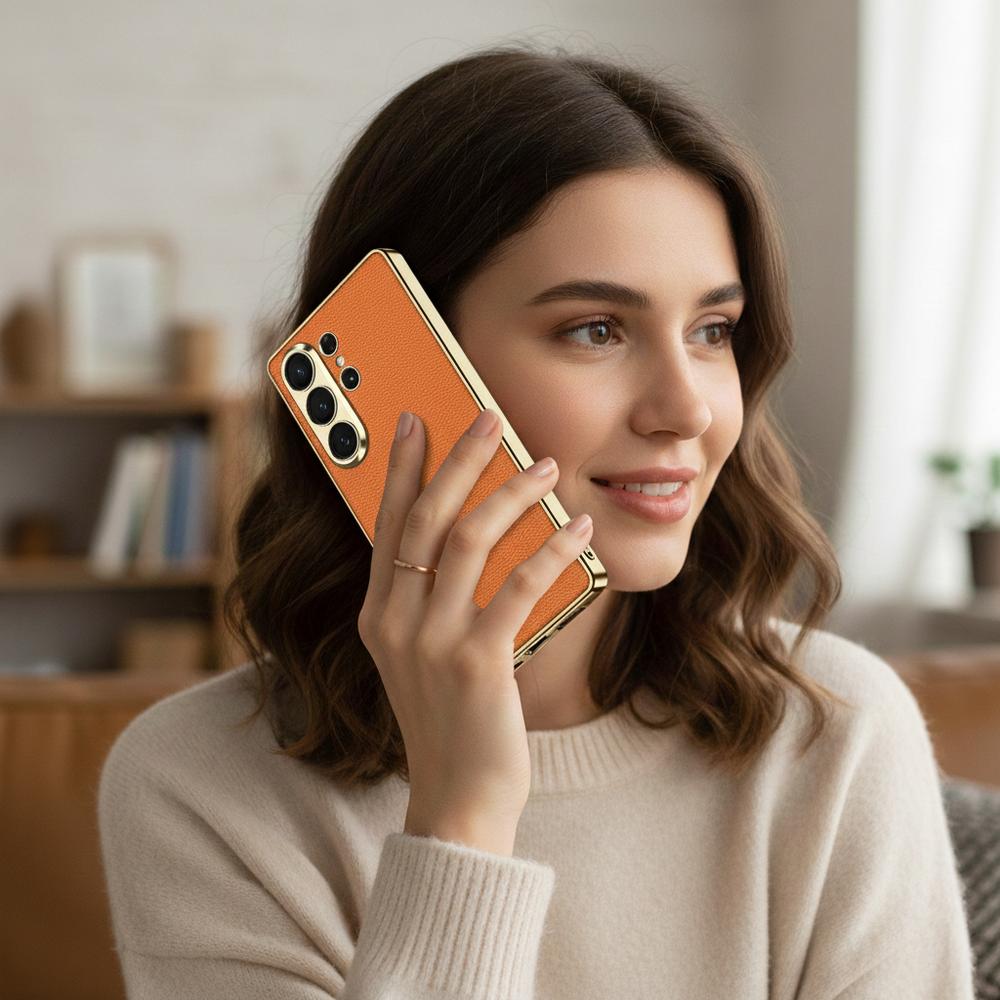Samsung Galaxy S26 Ultra Case, GKK Leather, Orange