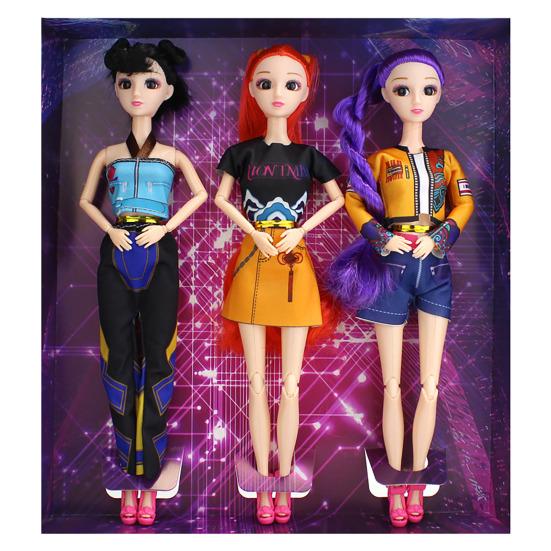 3 шт. K-POP шарнирная виниловая кукла, многосуставная, позируемая фигурка действия со сменной одеждой, коллекционная игрушка для детей и взрослых
