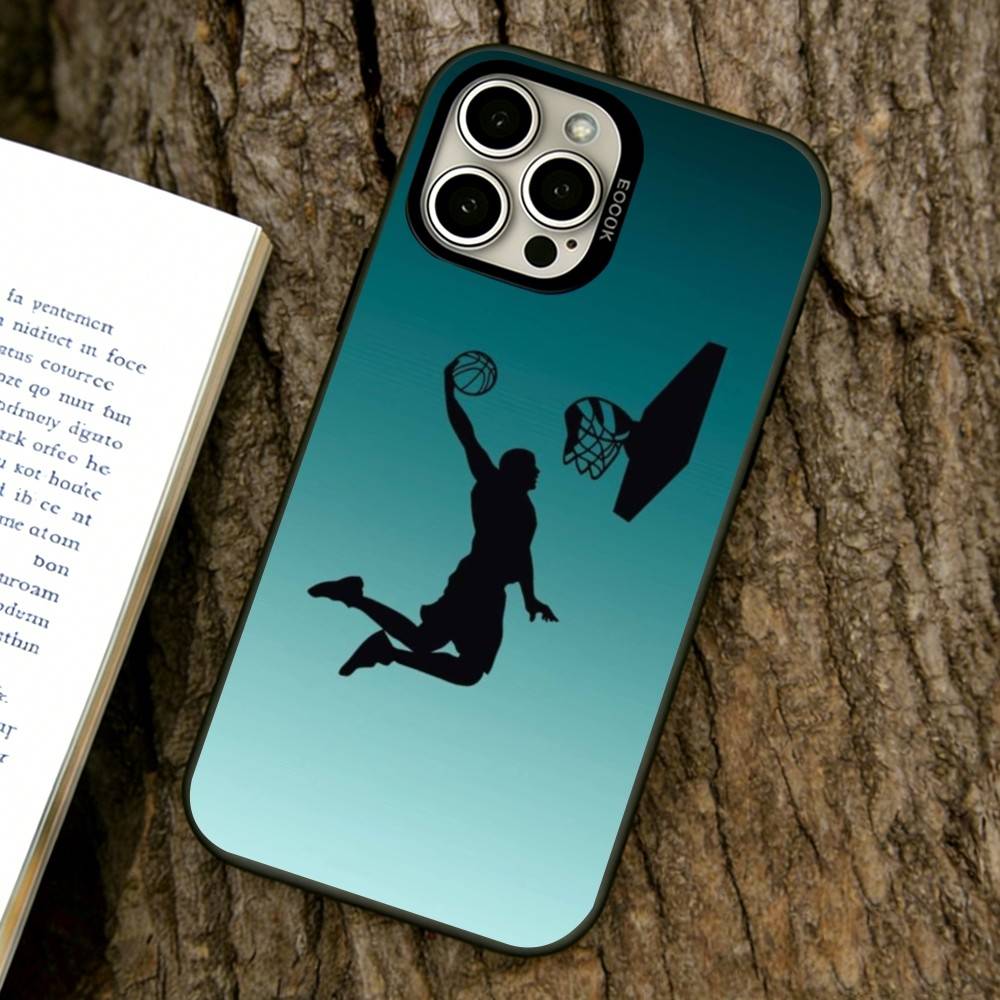 Чехол для телефона «Баскетбол на закате» для iPhone 17,16,15,14,13,12,11 Plus,Pro Max,XS,Красочный серебристый чехол для телефона Funda Cover