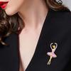 Metal Brooch Sparkling Vibrant Color Rustproof Non-Fading Elegant Ballet Fairy Brooch Pin Dress Coat Lapel Pin Decoration