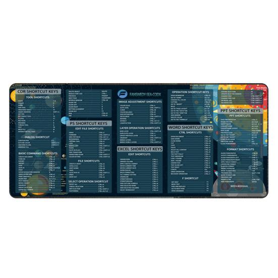 40x90 см большой компьютерный коврик для мыши портативный водонепроницаемый офисный Power Point Excel Word сочетания клавиш настольный коврик нескользящий настольный коврик для мыши аксессуары для ПК