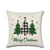 Новая льняная наволочка с рождественским принтом, декоративная наволочка для дома, дивана