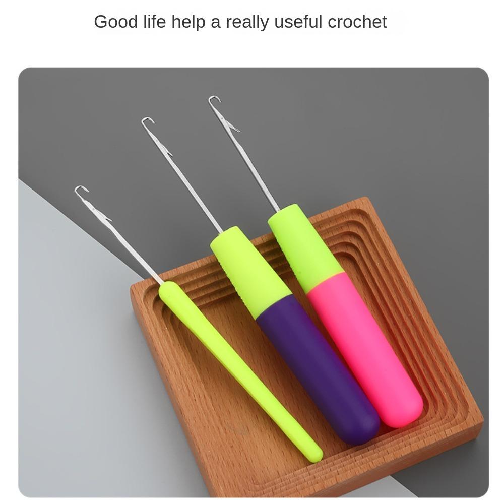 2шт пластиковая ручка дредлок крючком игла микро крючок крючок для плетения волос