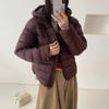 Новая теплая хлопковая одежда свободный зимний с капюшоном толстый пальто резинка ветер мода хлопковая одежда черная