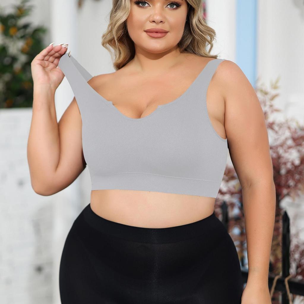 Plus Size Women's Lingerie Bra Comfortable, Bottomless, Gathering Gathering Side Breasts, Preventing Sagging,grizzly Packaging