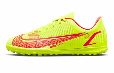 Футбольные бутсы для детей Nike Mercurial Vapor 14, износостойкие, низкие, неоново-желтые, артикул CV0945-760