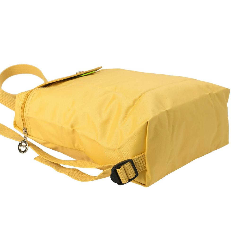 Longchamp Le Pliage Snap Embroidered Logo Zipper Closure Canvas With Leather Backpack Women backpack Wheat-Yellow 1699919A81
