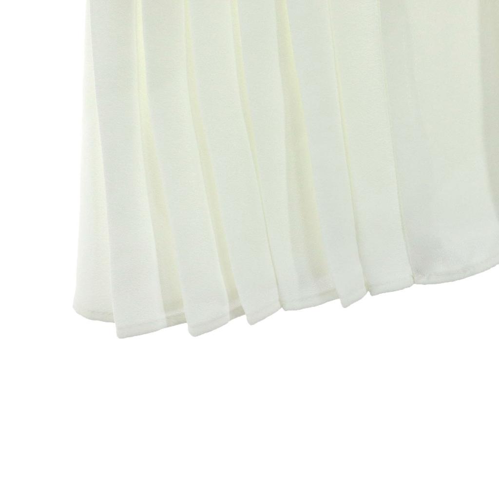 Косметика ZARA Блузка с коротким рукавом XS белая Плиссированный подол Женская Б/у