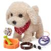 TUMAMA 7Pcs Plush Dog Toys Walking Barking Wagging Electronic Interactive Stuffed Puppy with Collar