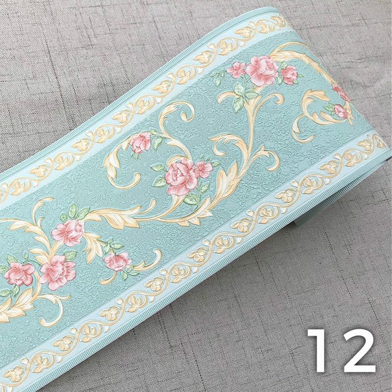 5M ПВХ самоклеящиеся наклейки на плинтус, цветочные наклейки на талию, водонепроницаемые 3D настенные бордюры для ванной комнаты, декор