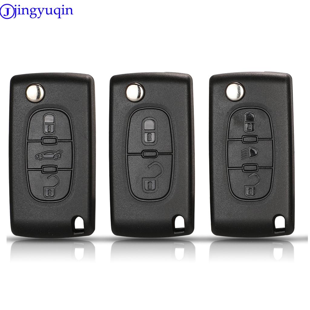 Jingyuqin 20ps Car Key Case Shell For Peugeot 307 407 308 607 For Citroen C2 C3 C4 C5 C6 C8 XSARA PICA CE523 HU83 CE536 VA2