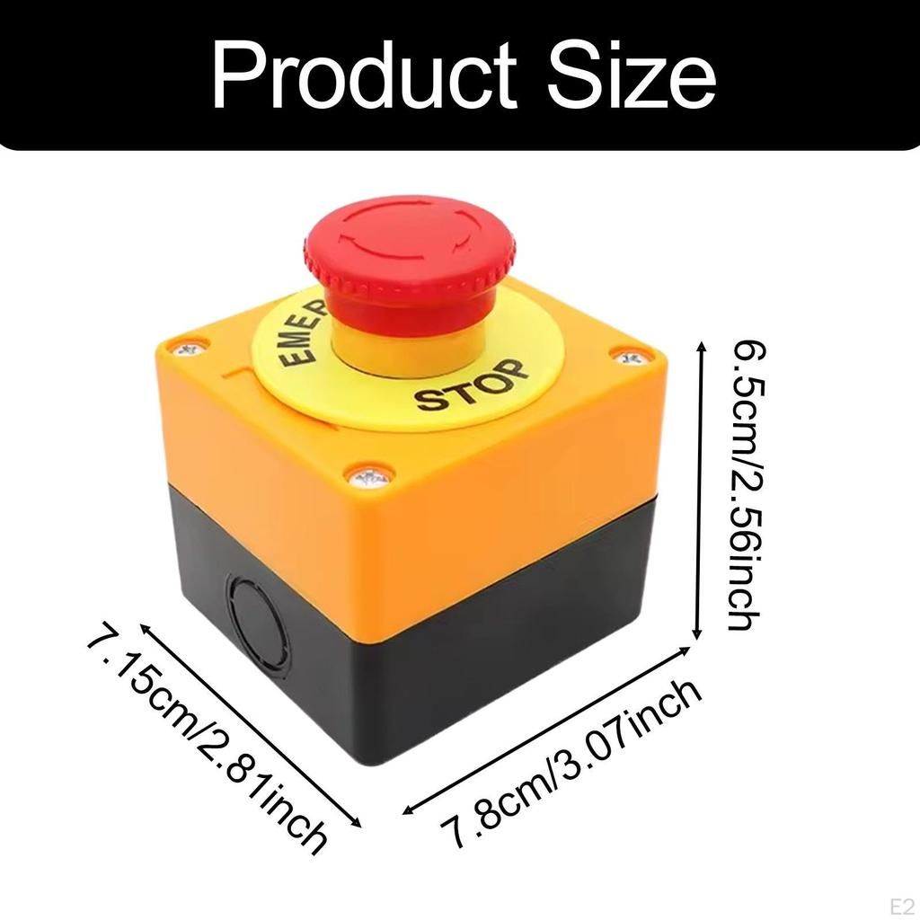 Emergency Stop Push Button Switch Single Hole Compact Lightweight Elevator Mount Replace Parts