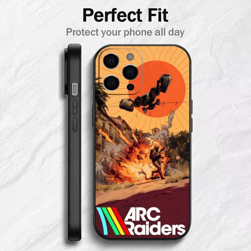 Game ARC R-Raiders-s Phone Case For iPhone17,16,15,14,13,12 Plus,Max Soft Silicone Black Cover