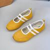 Женские туфли Мэри Джейн Эластичная лента на один шаг Неглубокие Четыре сезона Плоские туфли Лаконичные Повседневные Платье Джинсы Женские Одинарные туфли
