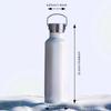 1pc Stainless Steel Thermos Water Bottle Leak-proof Double Wall Large Capacity Wide Mouth Sports Water Bottles With Handle
