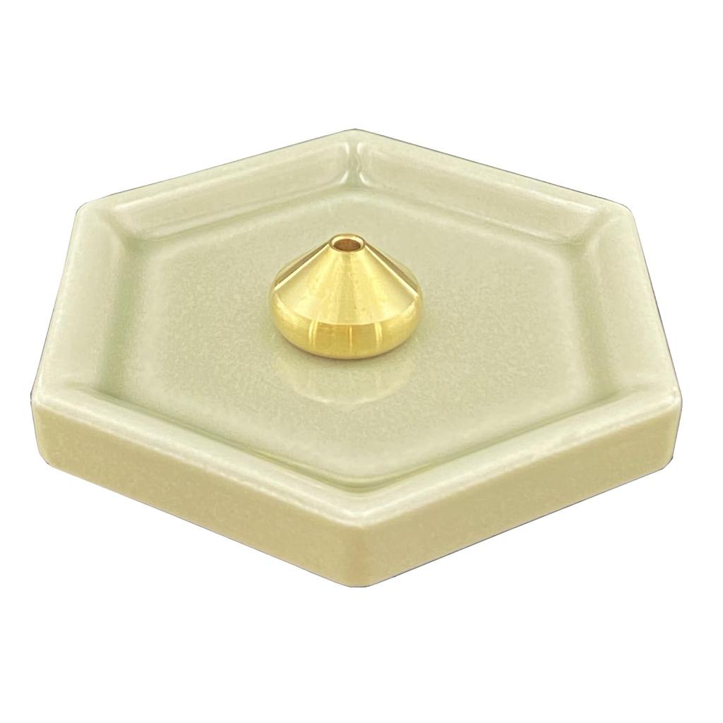 Kameyama KOH Incense Holder 1 Piece & Plate, Gray,