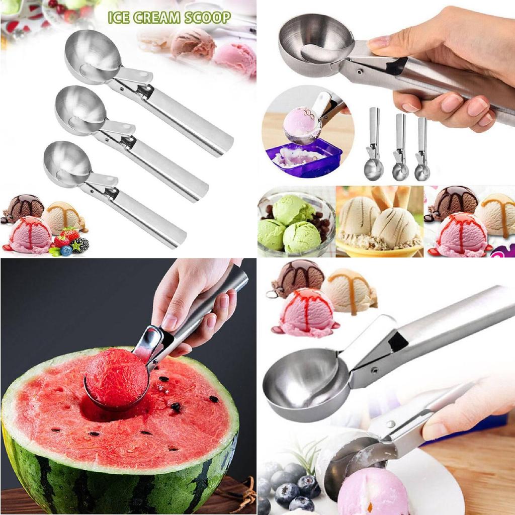 Премиальная ложка для мороженого из нержавеющей стали с удобной ручкой и стильным дизайном для легкого сервирования