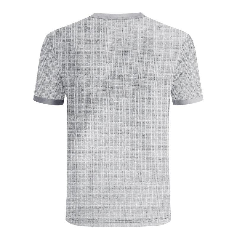 Mens Casual Breathable Loose Short Sleeve Henley Summer T Shirt