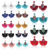 New Fashion Jewelry Charm Crystal Glitter Sequins  Dangle Tassel Earrings Fringe Drop Teardrop