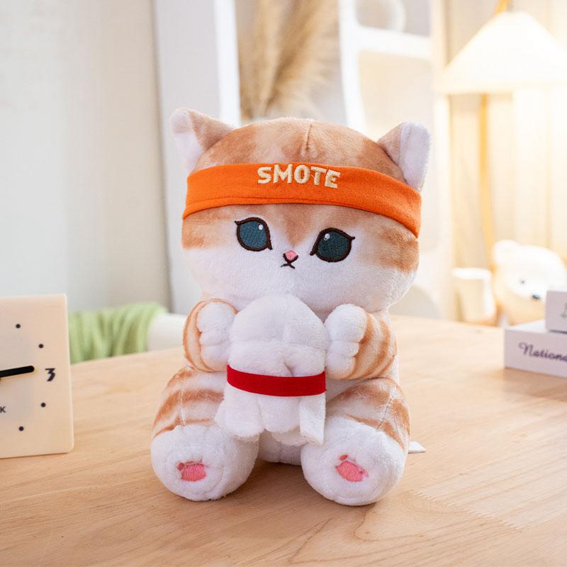 Мультяшный Очаровательный Котёнок Плюшевая Игрушка Кошка Серия Активные Набивные Куклы Каваи Мягкая Плюшевая Игрушка Коллекция Хобби Детские Подарки на День Рождения Рождество