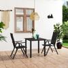 Day and Night - Day and Night 3-piece Garden Dining Set Black