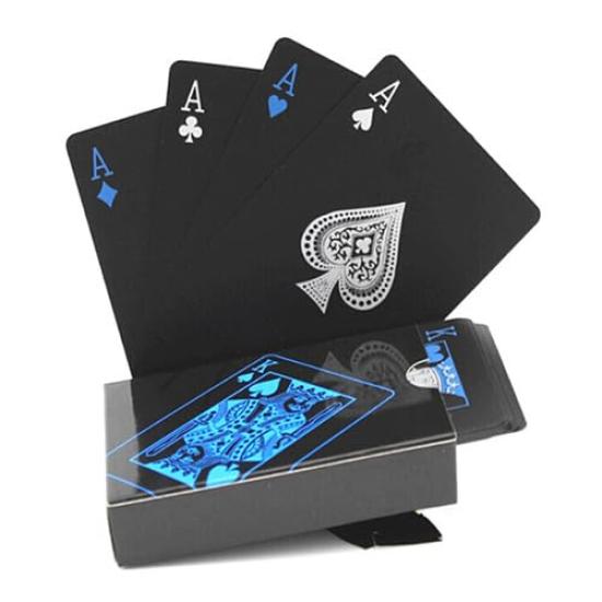 black plastic playing cards for card magic and Stylish, simple, games, tricks, parties.
