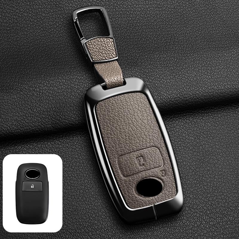 Zinc Alloy Leather for Toyota Yaris Ativ Raize Veloz Avanza Rush Perodua Daihatsu Malaysia Remote Key Case Cover Accessories