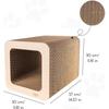 Когтеточка для кошки - CREATIVE PETS - Картонный домик - 37 x 30 x 30 см - Коричневый - Прочный